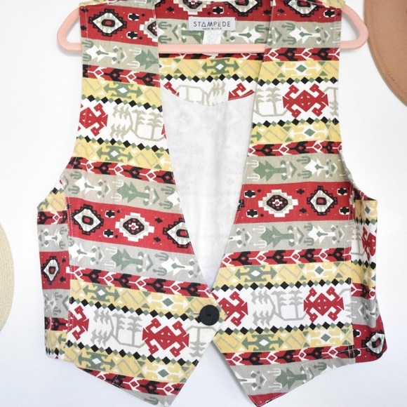 Vintage Stampede Blazer Vest - Picture 3 of 3